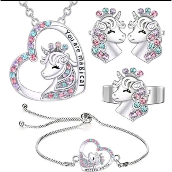 Magical Unicorn 🦄 4pc Jewelry Set - Picture 1 of 6